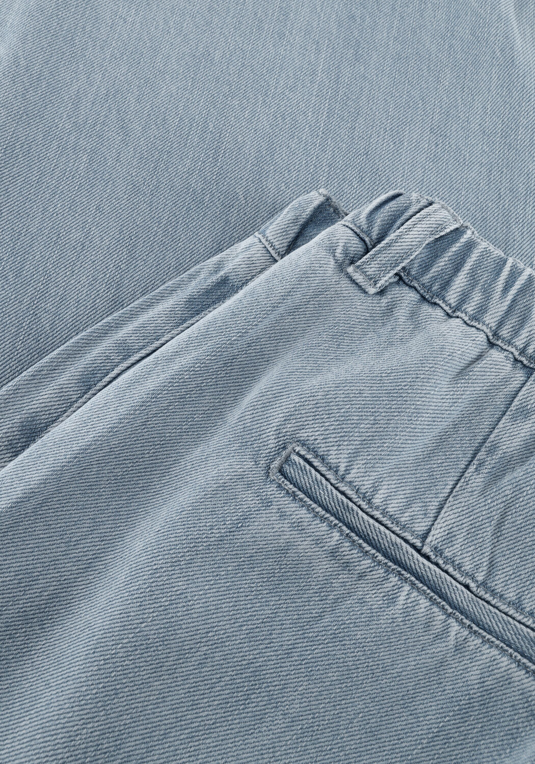 Lichtblauwe ANOTHER LABEL Wijde broek ALEMMY PANTS - large