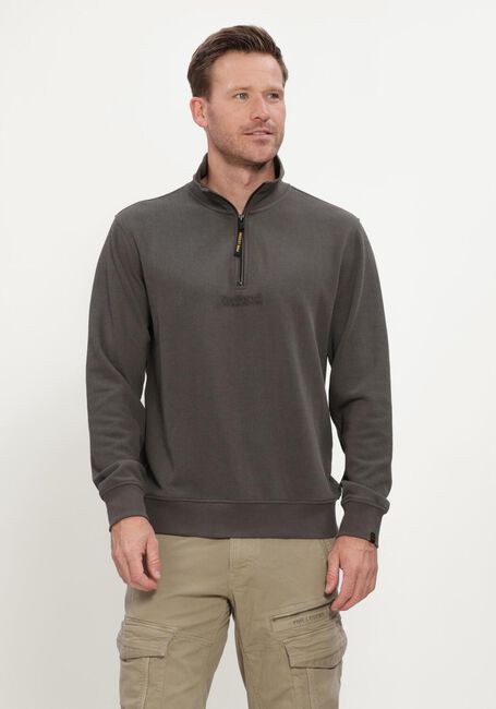 Donkergrijze PME LEGEND Trui HALF ZIP COLLAR FLAT - large