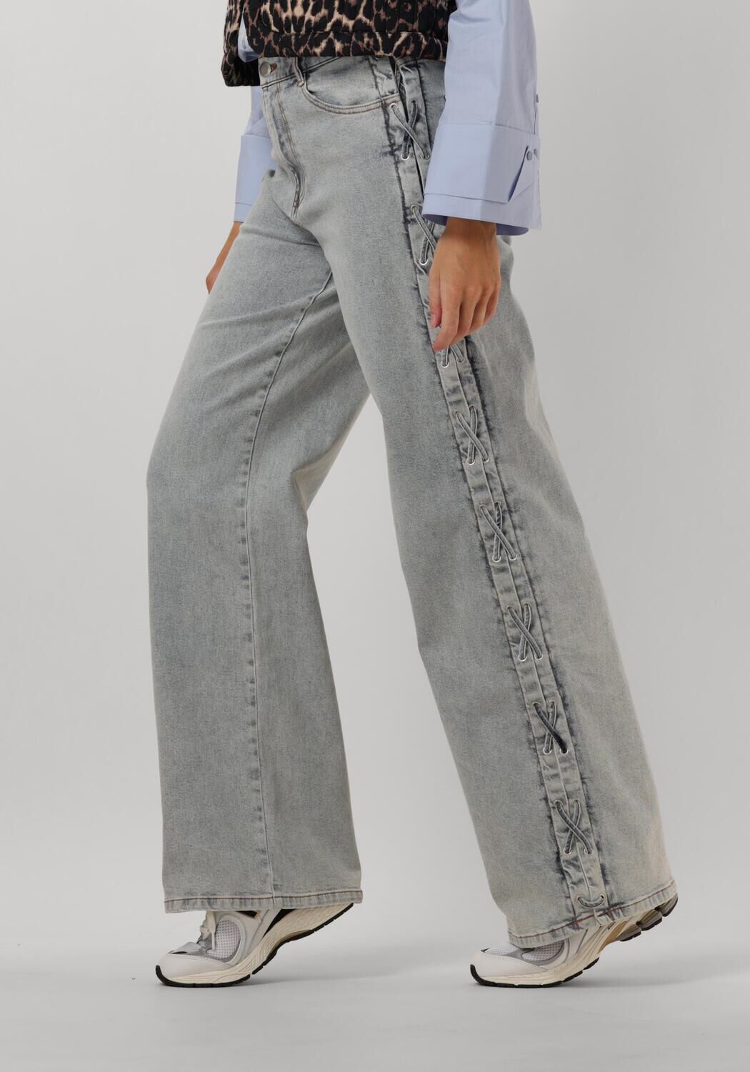 CATWALK JUNKIE Dames Jeans Loose Fit Jeans With Lace Detail Lichtblauw