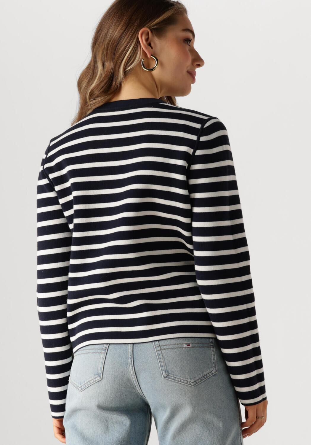 TOMMY HILFIGER Dames Truien & Vesten Co Jersey Stch Reversible Cardi Blauw