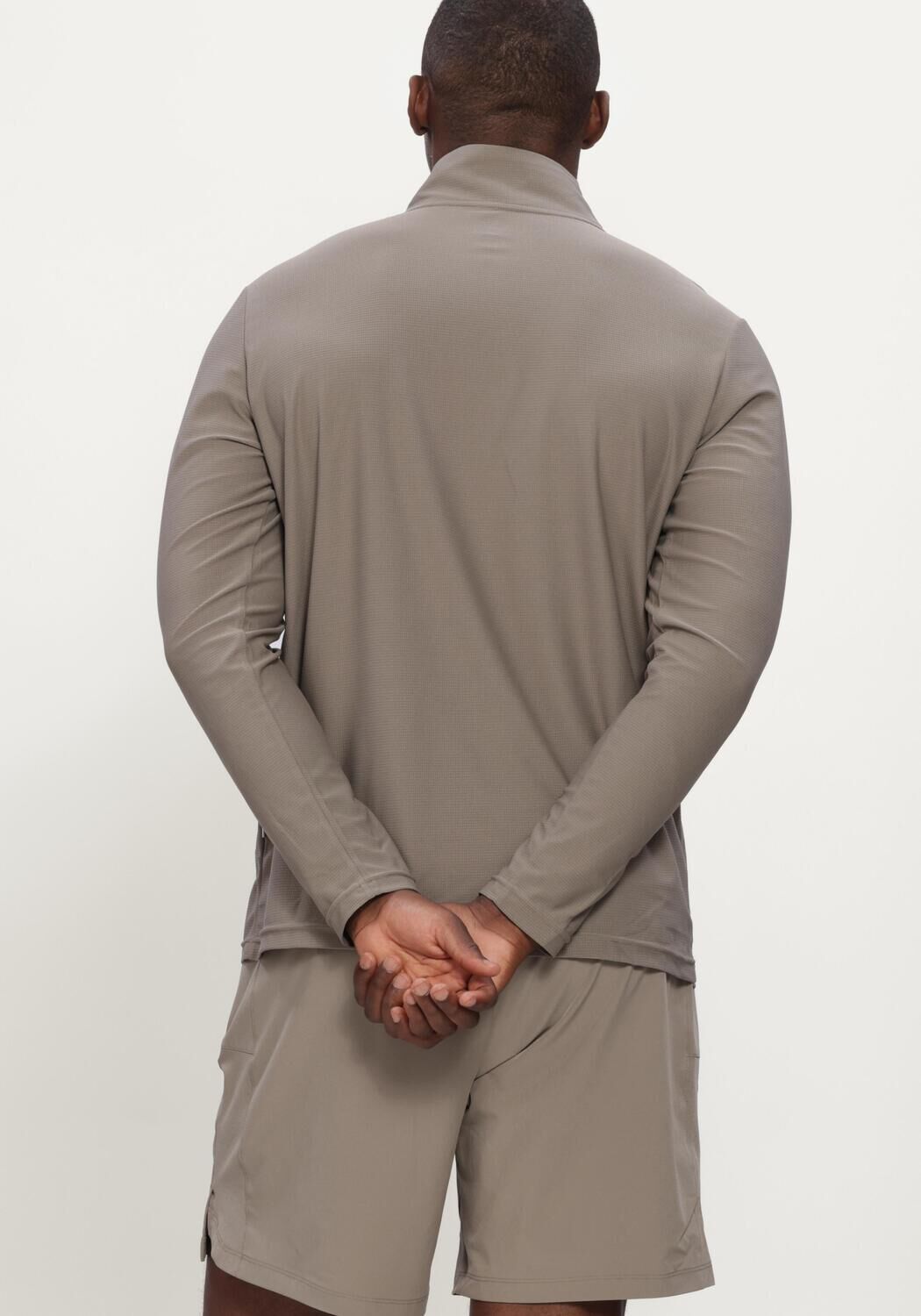 AIRFORCE Heren Truien & Vesten Parker Quarter Zip Sport Shirt Taupe