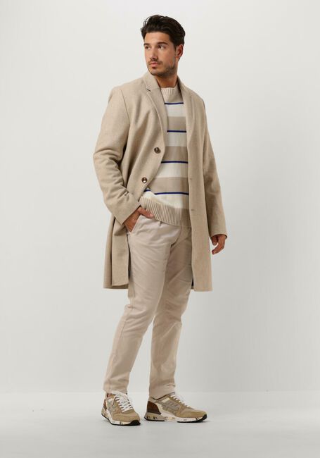 Zand WOODBIRD Trui WBKURT STRIPE CREW - large