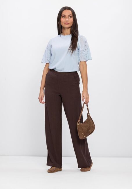 Blauwe Y.A.S. T-shirt YASLEX SS TOP W. EMB SLEEVES - large