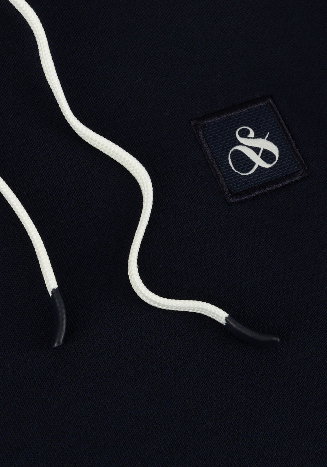 Donkerblauwe SCOTCH & SODA Sweater ESSENTIAL LOGO BADGE HOODIE - large