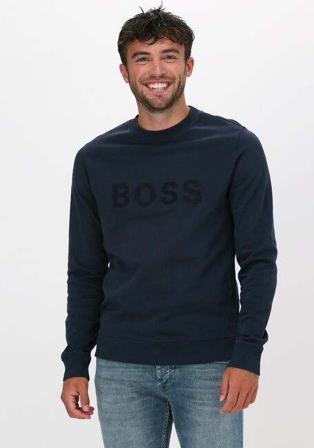 Donkerblauwe BOSS BLACK Trui WELOGO 10236723 - large