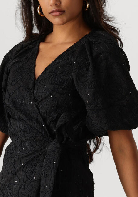 Zwarte OBJECT Mini jurk OBJFARA RE 2/4 WRAP DRESS - large