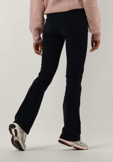 Donkerblauwe BY-BAR Flared broek LEILA VELVET PANT - large