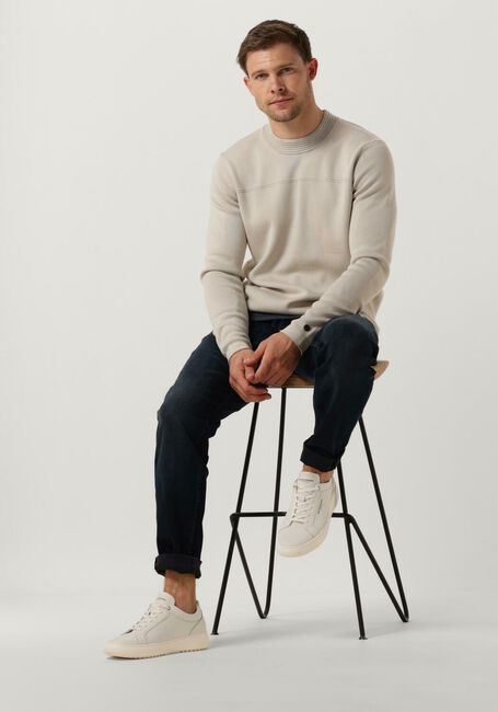 Beige CAST IRON Trui MOCK NECK COTTON MODAL MOCKNECK - large