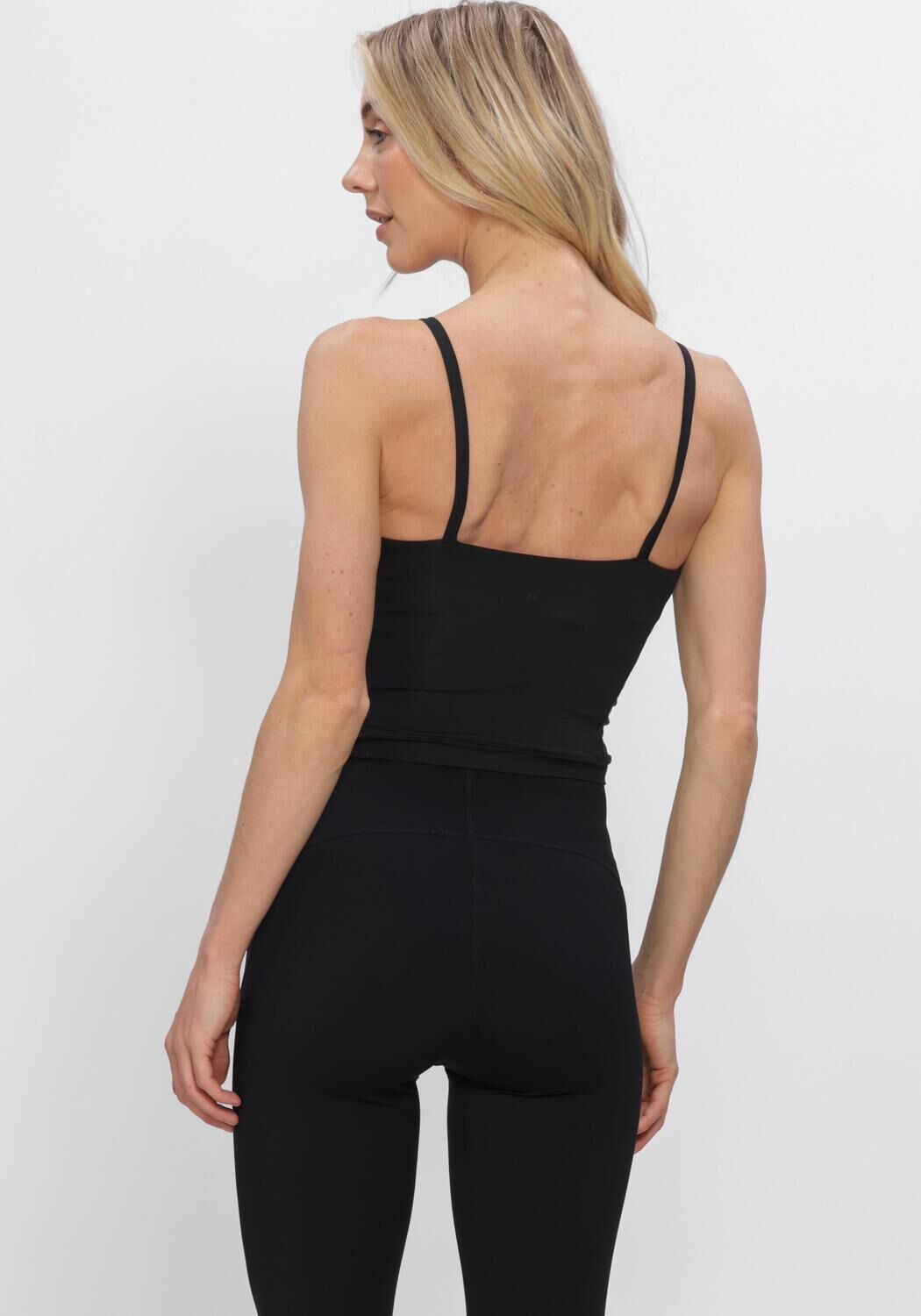 Zwarte BJORN BORG Top STUDIO SOFT CROPPED TANK TOP - large