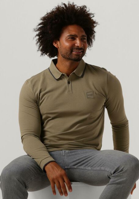 Olijf BOSS ORANGE Polo PASSERTIPLONG - large