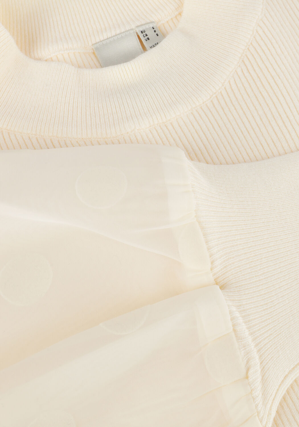 Creme Y.A.S. Top YASDOTME LS KNIT PULLOVER S. NOOS - large