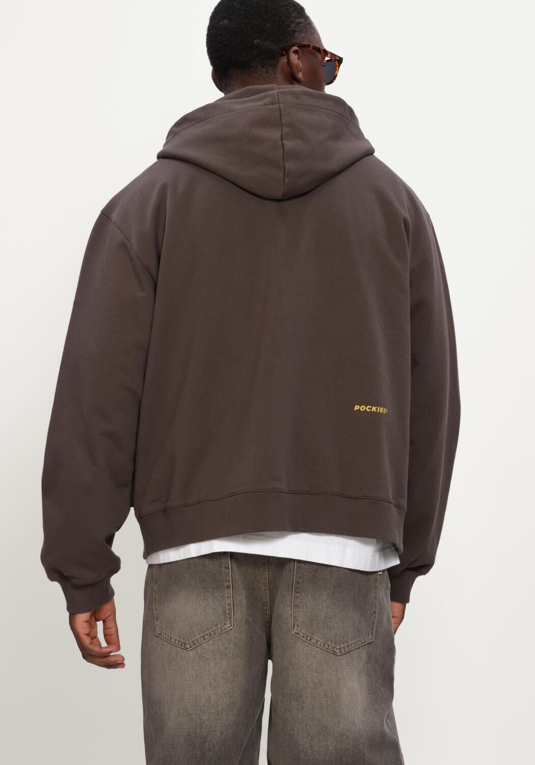 Bruine POCKIES Sweater OOO ZIP HOODIE - large