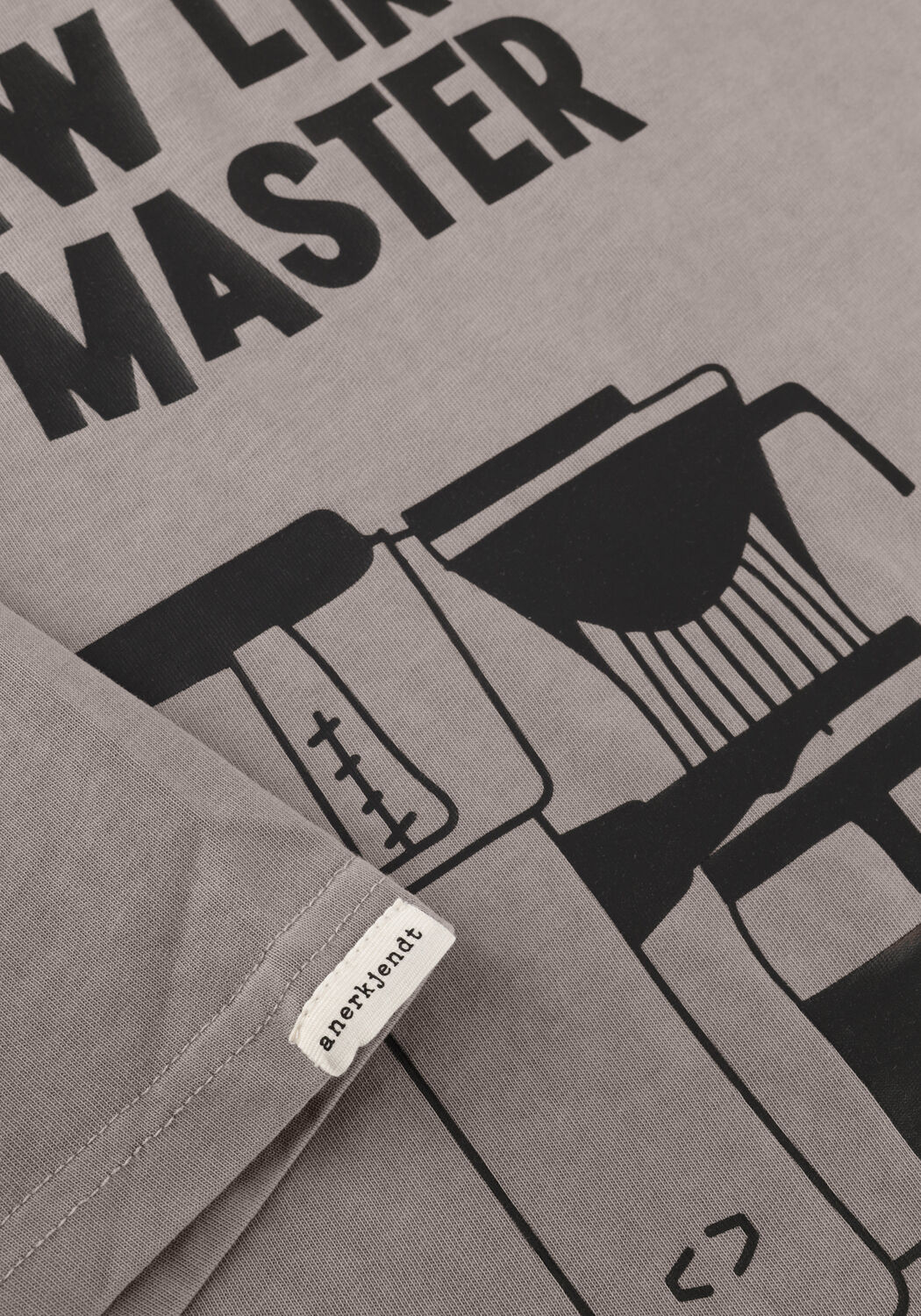 Grijze ANERKJENDT T-shirt AKVILLADS BREWLIKEAMASTER SS TEE - large