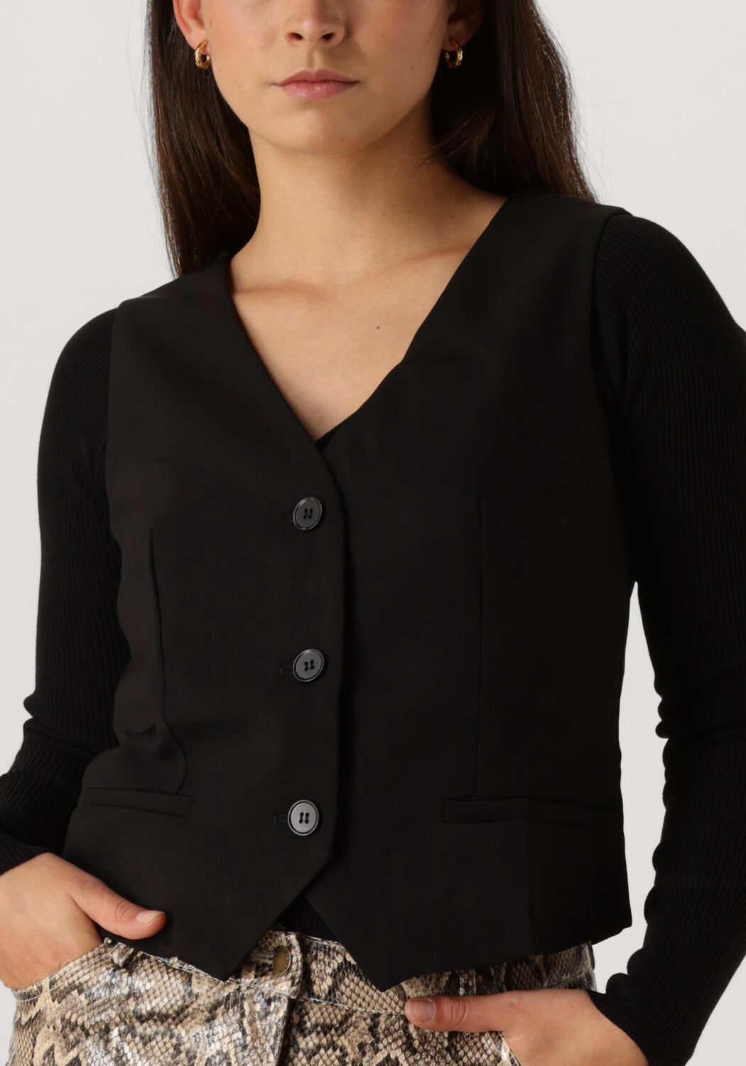 YDENCE Dames Blazers Gilet Kaia Zwart