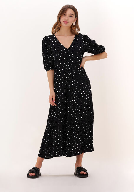 Zwarte MODSTRÖM Midi jurk RIDDER PRINT DRESS - large