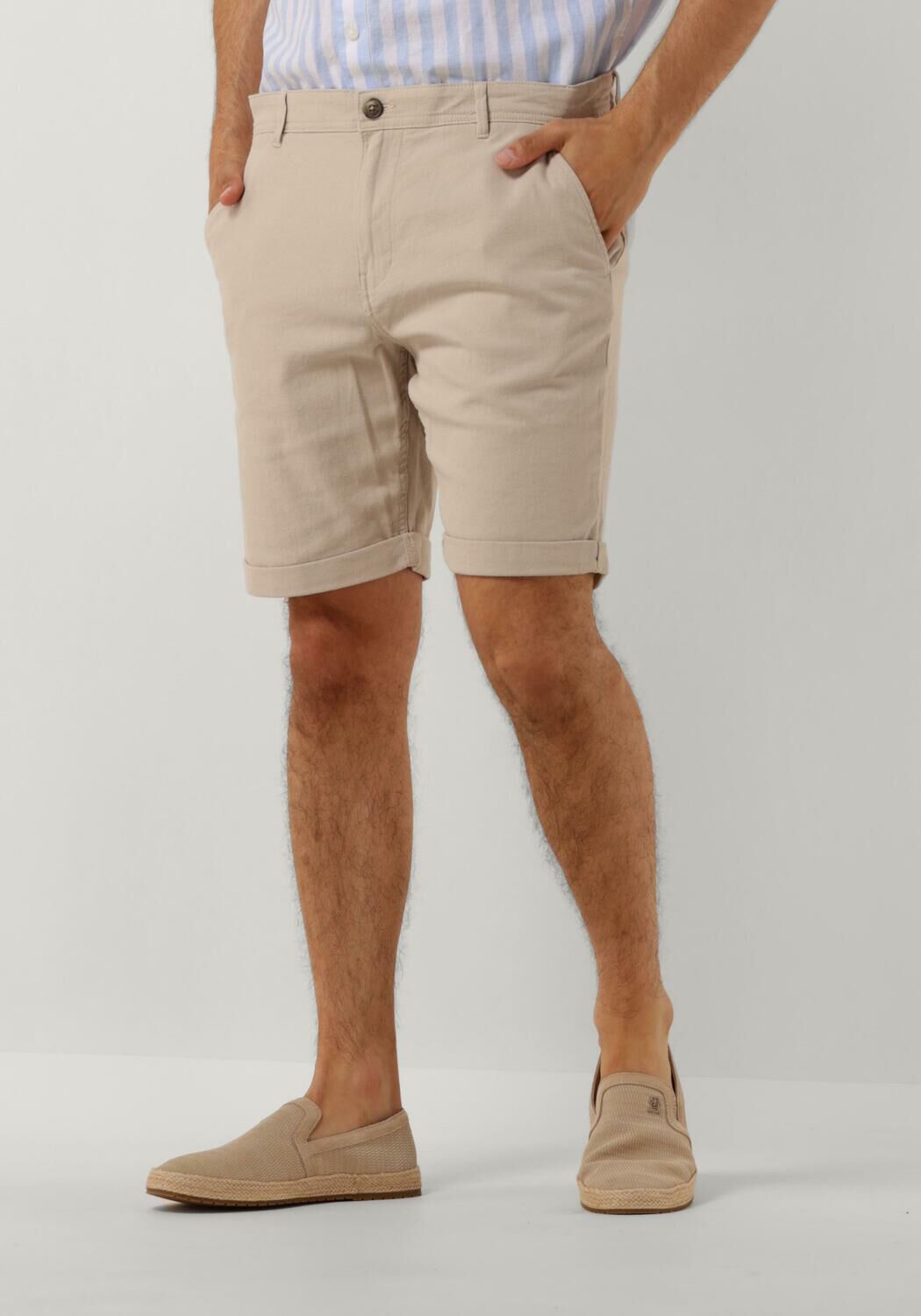 SELECTED HOMME Heren Broeken Slhslim-luton Flex Shorts Beige