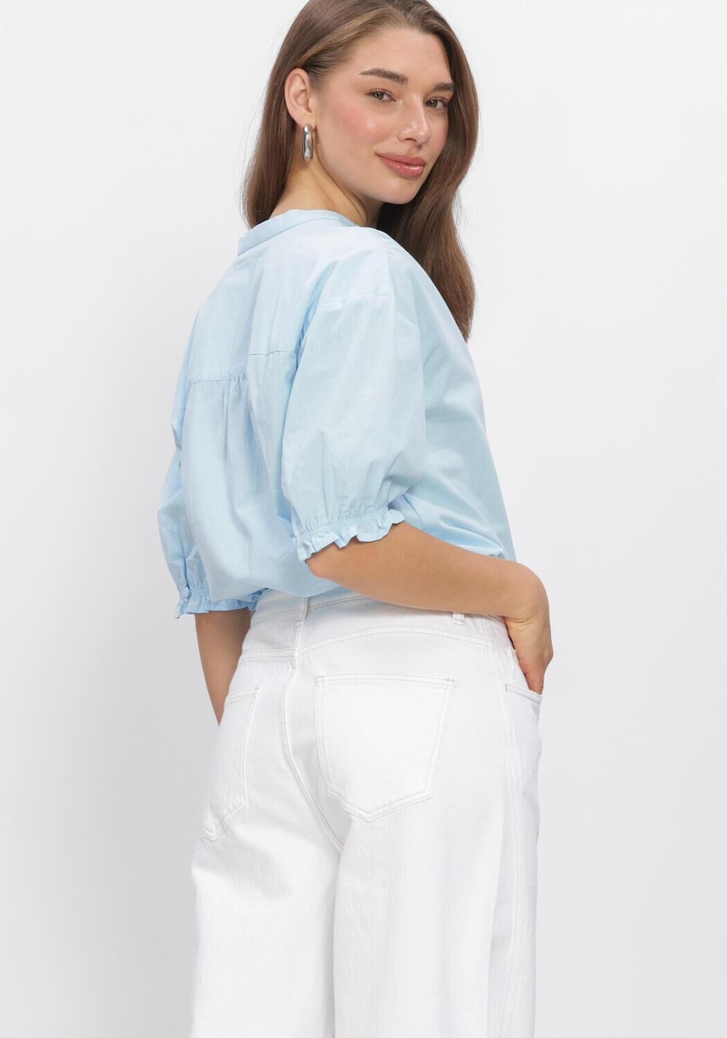 Blauwe MSCH COPENHAGEN Blouses MSCHMARCA DOTTEN 2 4 SHIRT - large