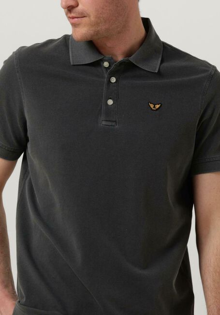 Donkergrijze PME LEGEND Polo SHORT SLEEVE POLO GARMENT DYED PIQUE - large