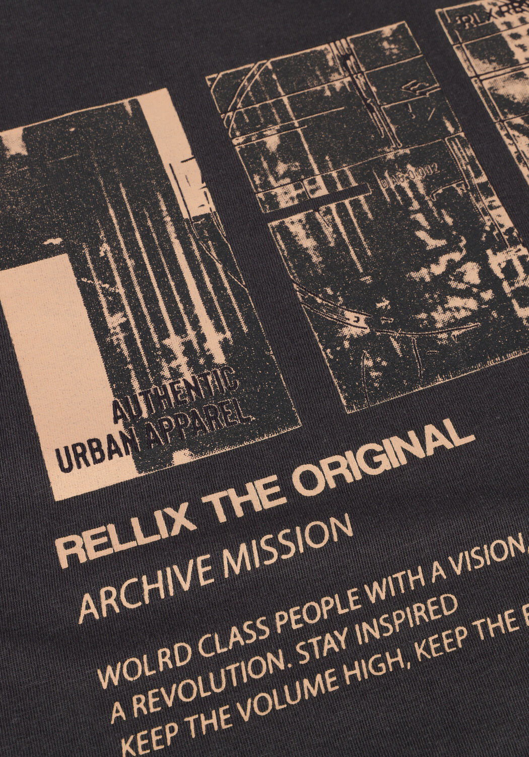 Zwarte RELLIX T-shirt T-SHIRT RLX BACKPRINT - large