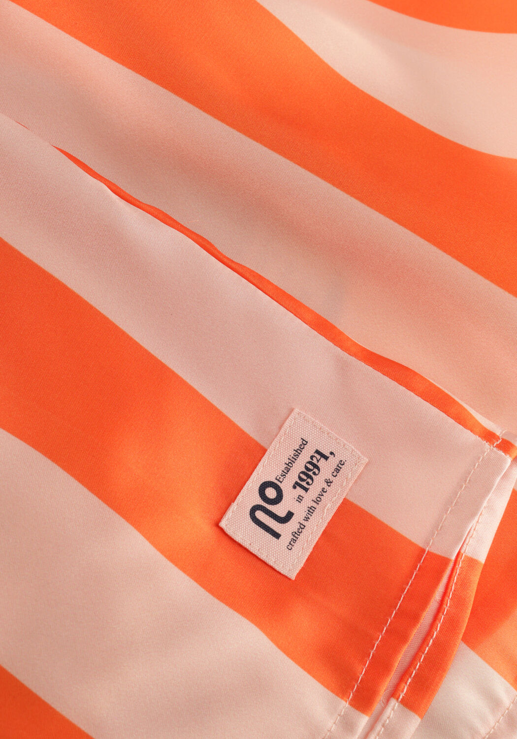 Oranje NONO Minirok NINU SATIN BLOK STRIPED SKIRT - large