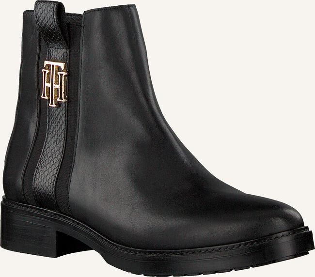 Zwarte TOMMY HILFIGER Enkellaarsjes TH INTERLOCK FLAT Zwarte TOMMY HILFIGER Enkellaarsjes TH INTERLOCK FLAT - large