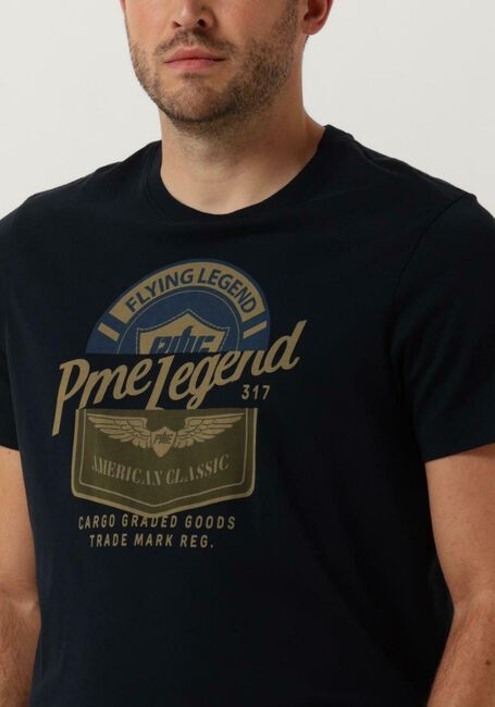 Blauwe PME LEGEND T-shirt SHORT SLEEVE R-NECK SINGLE JERSEY LW PLAY - large