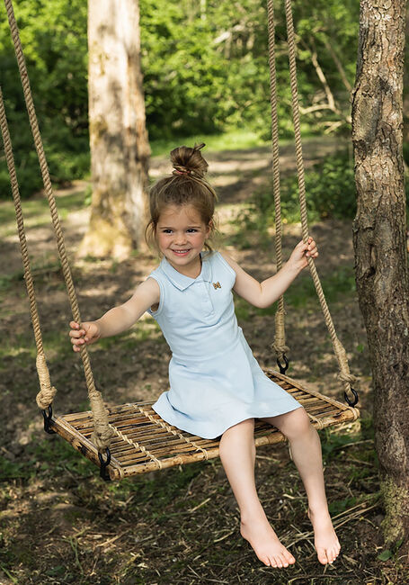 Lichtblauwe KOKO NOKO Mini jurk T46922 - large