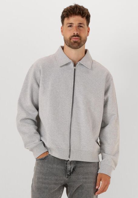 Lichtgrijze WOODBIRD Coltrui WBTOM FULL ZIP POLO - large