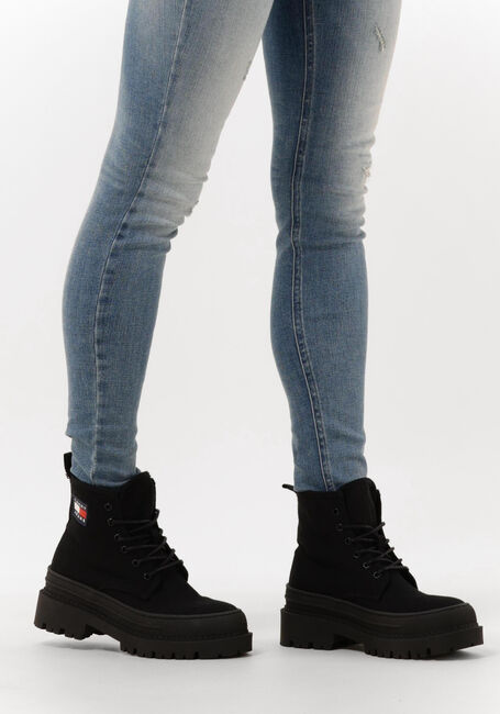Zwarte TOMMY JEANS Veterboots TOMMY JEANS FOXING - large