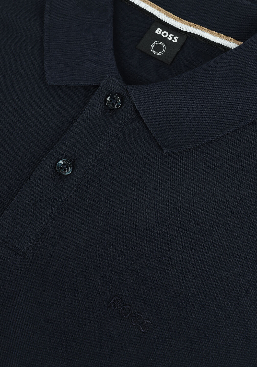 Donkerblauwe BOSS BLACK Polo PALLAS - large