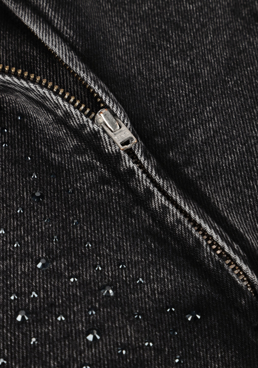 Donkergrijze SELECTED WOMEN Top SLFDOA-DIA SL DENIM TOP EX - large