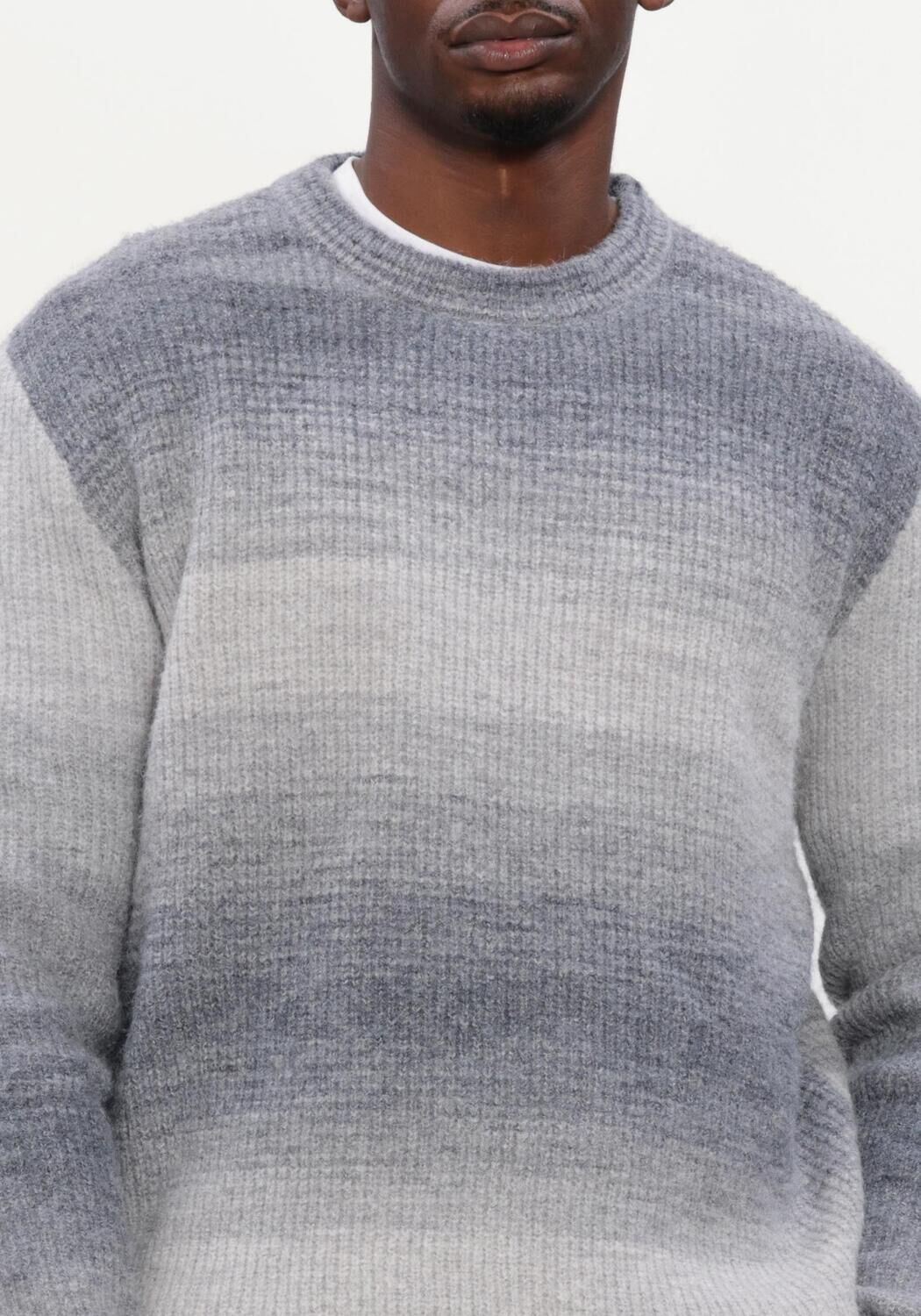 ANERKJENDT Heren Truien & Vesten Aksinus Space Dye Knit Grijs
