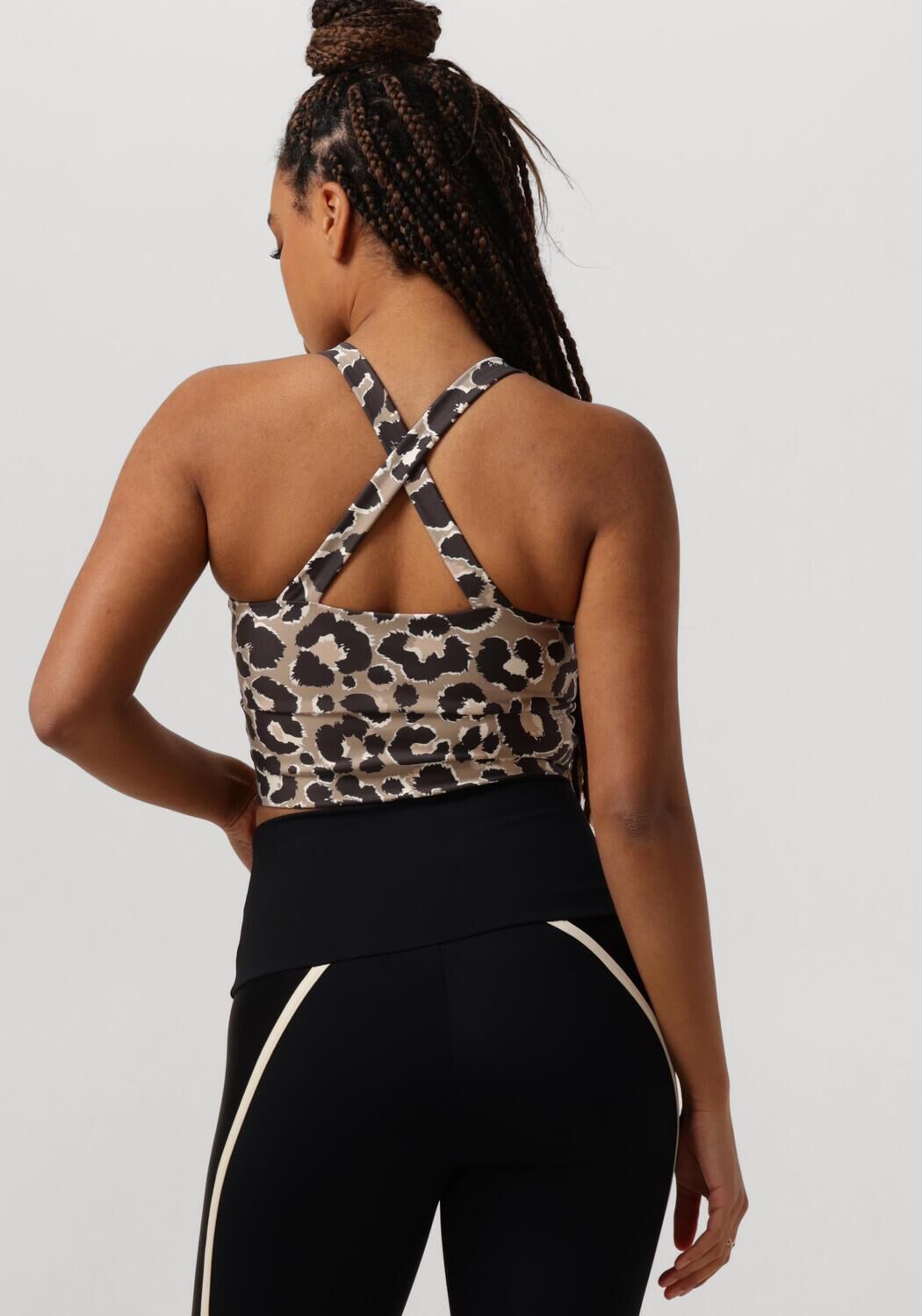 DEBLON SPORTS Dames Tops & T-shirts Sarah Cross Top Leopard