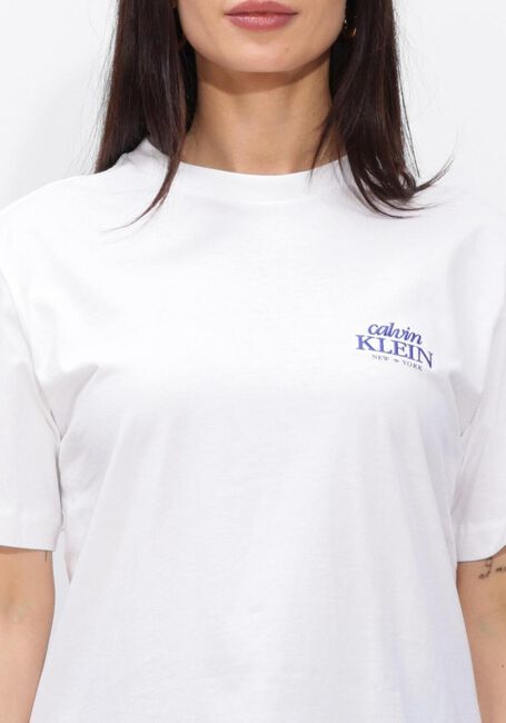 Witte CALVIN KLEIN T-shirt SS BOXY GRAPHIC T-SHIRT - large