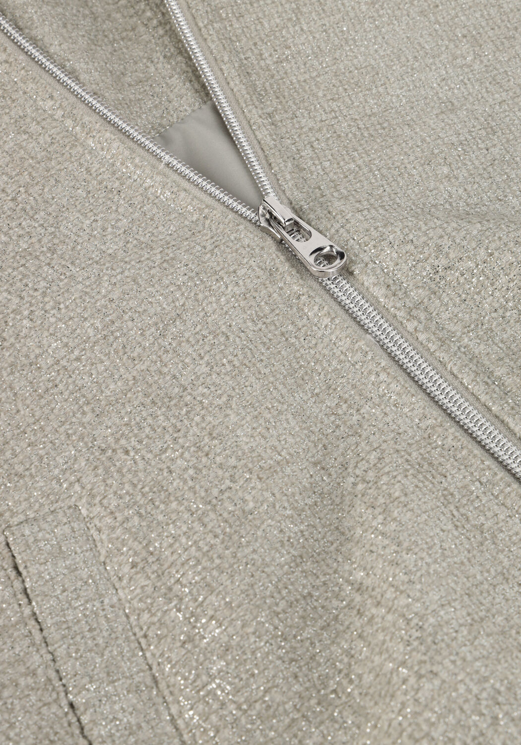 Zilverkleurig INDIAN BLUE JEANS Vest TWEED BOMBER - large