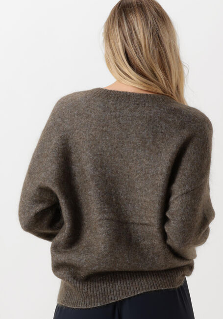 Bruine SECOND FEMALE Trui BROOK KNIT LOOSE V-NECK - large