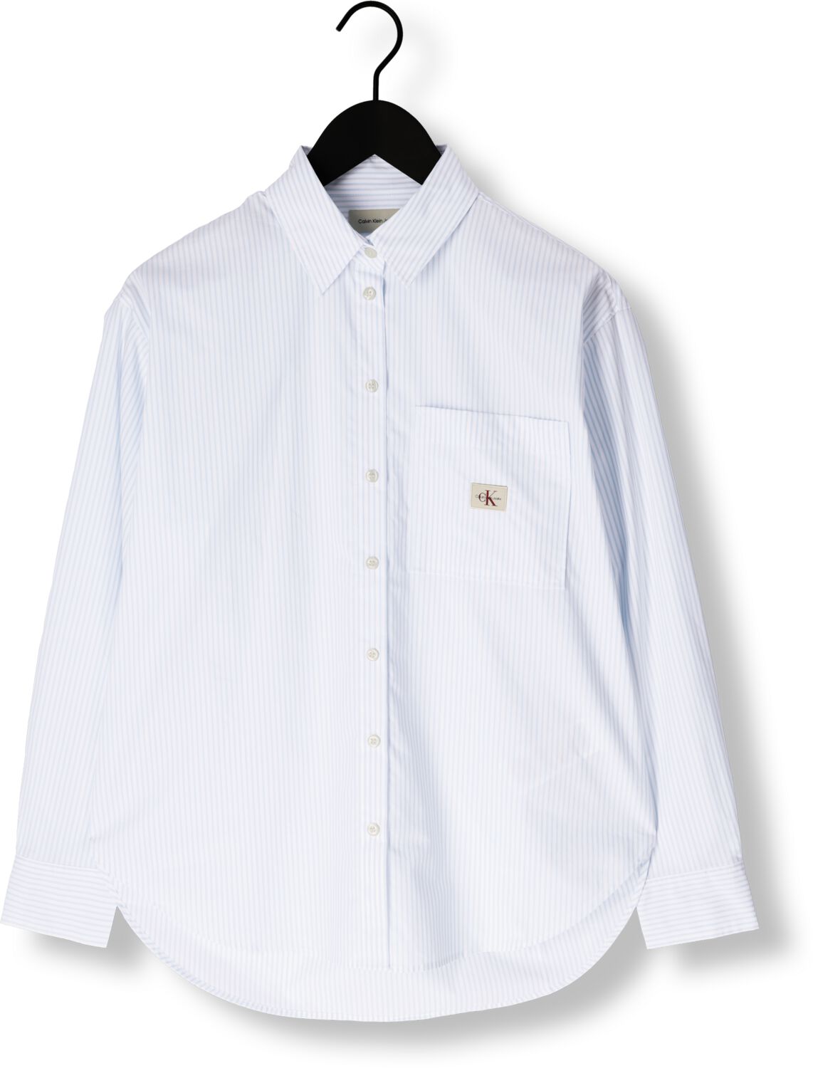 CALVIN KLEIN Dames Blouses Woven Label Relaxed Shirt Lichtblauw