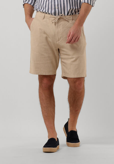 Beige SELECTED HOMME Korte broek SLHCOMFORT-BRODY LINEN SHORTS - large