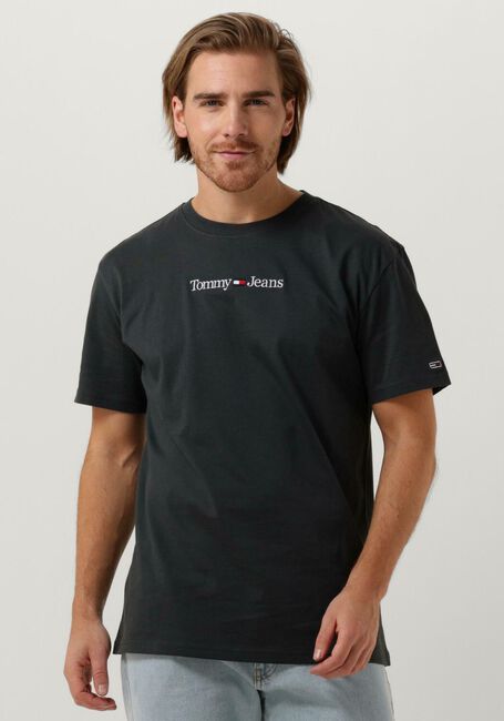 Grijze TOMMY JEANS T-shirt TJM CLASSIC LINEAR LOGO TEE - large