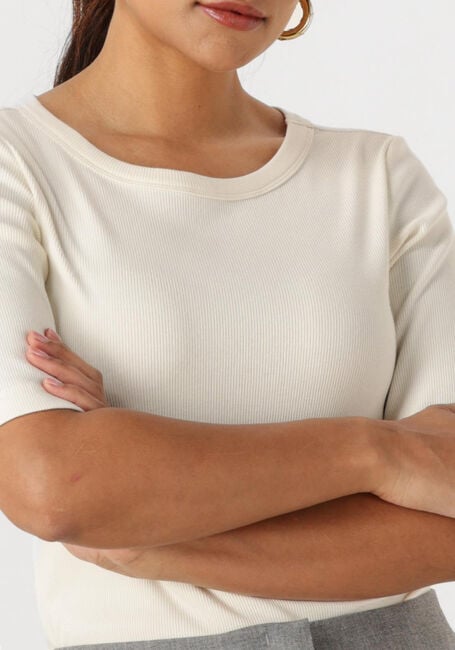 Ecru WITHBLACK Top WBLLULLU SS TEE - large