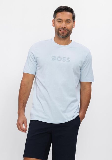 Lichtblauwe BOSS GREEN T-shirt TS_TERRACE LOGO - large