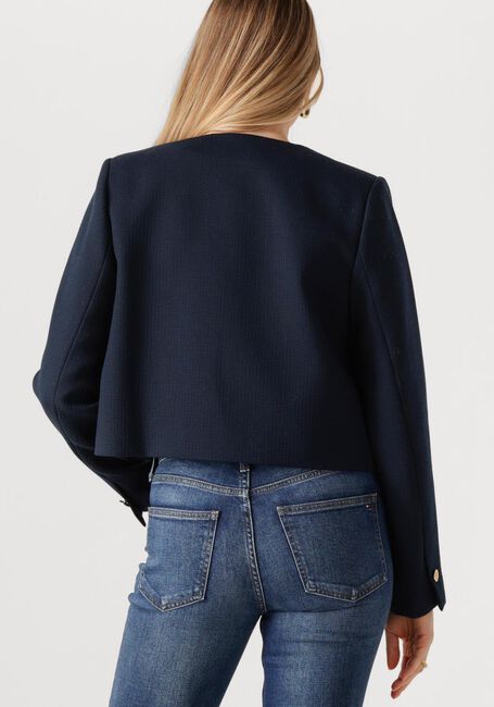 Donkerblauwe TOMMY HILFIGER Jack PREPPY TEXTURE LADY JACKET - large