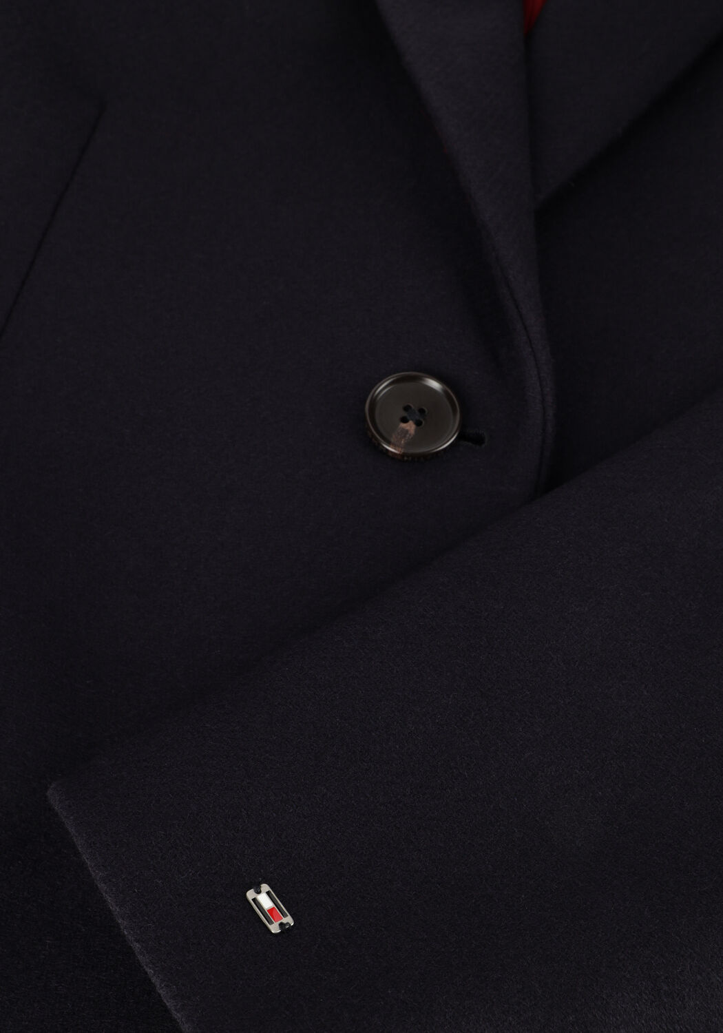 Donkerblauwe TOMMY HILFIGER Mantel WOOL BLEND CLASSIC COAT - large