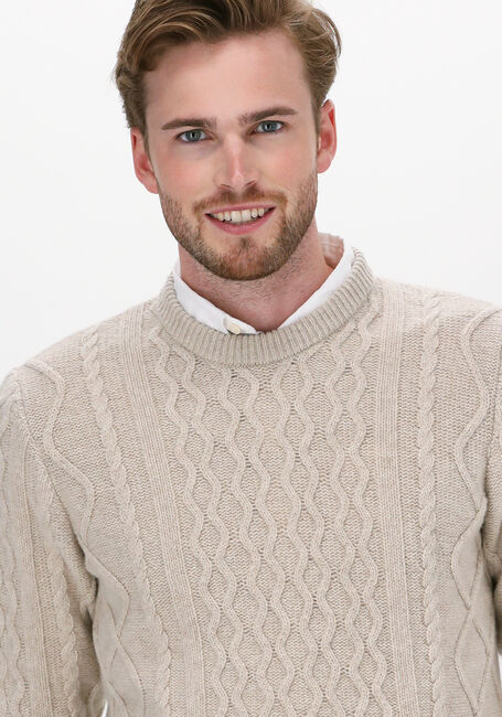 Gebroken wit FORÉT Trui GROW WOOL CABLE KNIT - large