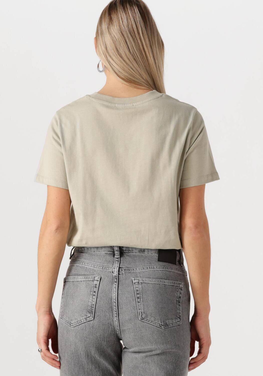 MY ESSENTIAL WARDROBE Dames Tops & T-shirts Seattlemw Logo Emb. Tee Beige