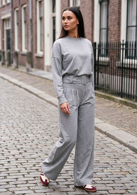 Grijze CO'COUTURE Wijde broek LANCE PLEAT LL SWEATPANT - large