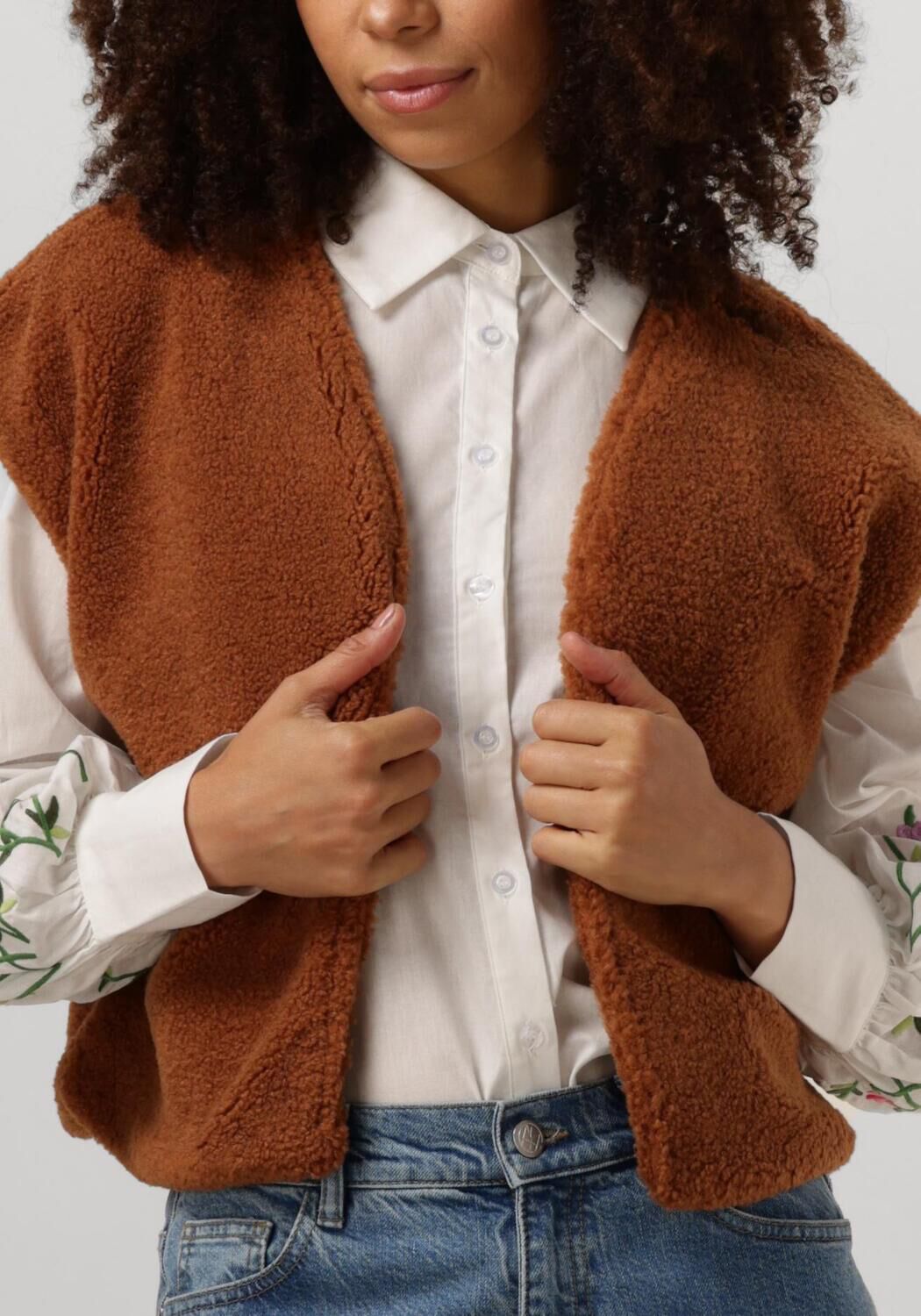 YDENCE Dames Blazers Gilet Sophie Camel