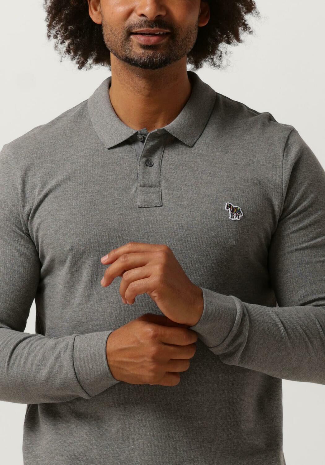 PS PAUL SMITH Heren Polo's & T-shirts Mens Slim Fit Polo Shirt Zebra Grijs