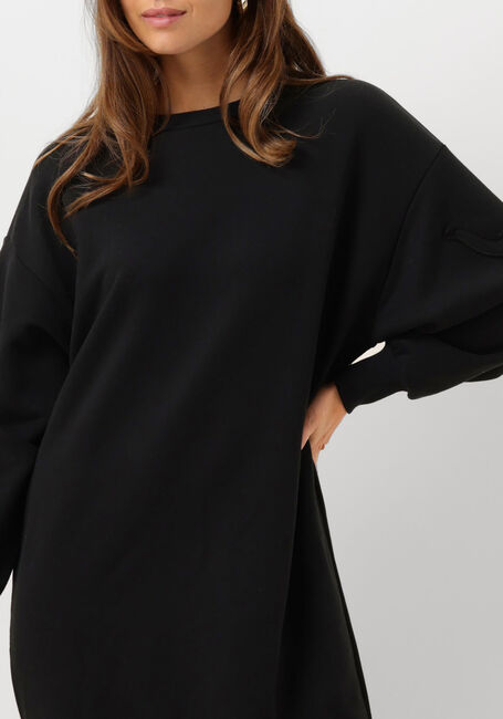 Zwarte ALIX THE LABEL Midi jurk LADIES KNITTED MIDI SWEAT DRESS - large