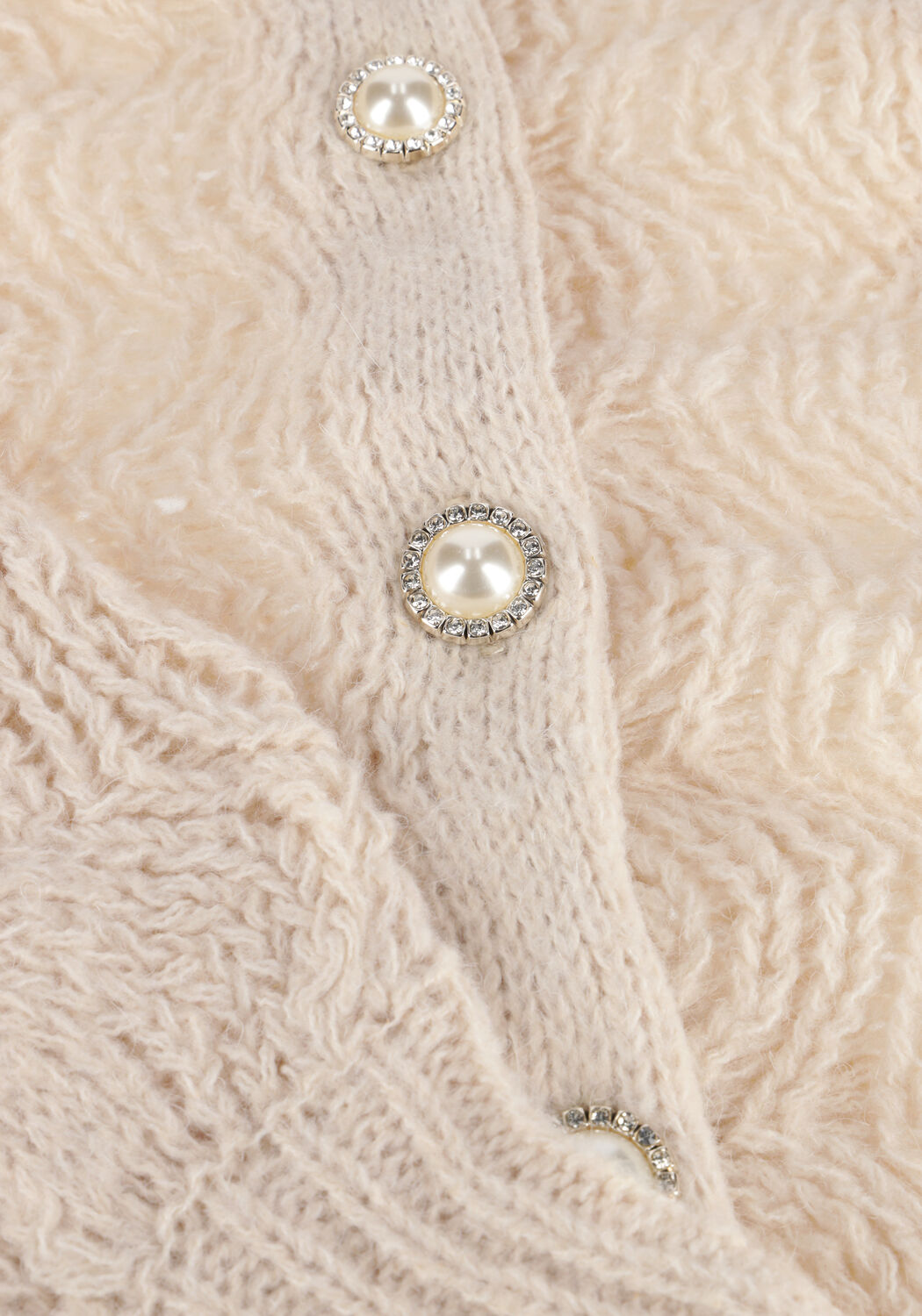 Beige Y.A.S. Vest YASBUBBLE LS KNIT CARDIGAN S. - large